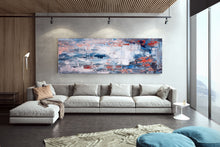 Load image into Gallery viewer, Navy Blue Wall Art Painting on Canvas Living Room Modern Wall Art Dp033