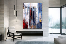 Load image into Gallery viewer, Blue Grey White Texture Wall Art,Contemporary Modern Decor Bp010
