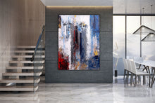 Load image into Gallery viewer, Blue Grey White Texture Wall Art,Contemporary Modern Decor Bp010