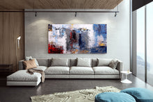 Load image into Gallery viewer, Blue Grey White Texture Wall Art,Contemporary Modern Decor Bp010