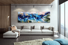Load image into Gallery viewer, Blue Abstract Art Canvas Large Abstract Painting on Canvas Bp112
