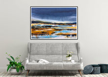 Load image into Gallery viewer, Blue Yellow Brown Painting on Canvas Large Canvas Wall Art Landscape Dp028