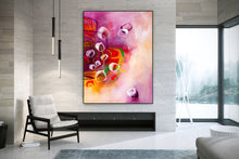 Load image into Gallery viewer, Purple Red Yellow Large Abstract Art Dining Room Painting Art Dp015