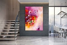 Load image into Gallery viewer, Purple Red Yellow Large Abstract Art Dining Room Painting Art Dp015