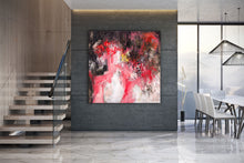 Load image into Gallery viewer, Red Brown White Abstract Painting Dine Room Wall Art Bp111