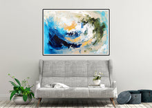 Load image into Gallery viewer, Blue White Gold Texture Wall Art Large Wall Art Modern Wall Painting Dp27