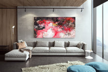 Load image into Gallery viewer, Red Brown White Abstract Painting Dine Room Wall Art Bp111