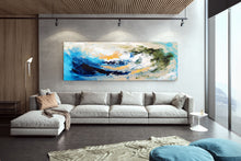 Load image into Gallery viewer, Blue White Gold Texture Wall Art Large Wall Art Modern Wall Painting Dp27
