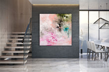Load image into Gallery viewer, Pink Brown Green Texture Wall Art Modern Abstract Painting Bp118