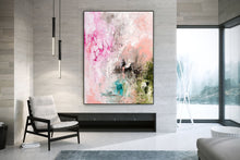 Load image into Gallery viewer, Pink Brown Green Texture Wall Art Modern Abstract Painting Bp118