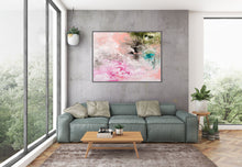 Load image into Gallery viewer, Pink Brown Green Texture Wall Art Modern Abstract Painting Bp118