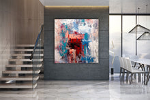 Load image into Gallery viewer, Red Blue Orange Abstract Painting on Canvas Large Wall Art Dining Room Bp117
