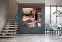 Load image into Gallery viewer, Red Brown Grey Contemporary Abstract Art Texture Wall Art Bp106