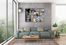 Load image into Gallery viewer, Black Grey Gold Contemporary Art Extra Large Abstract Painting Bp115