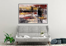 Load image into Gallery viewer, Red Brown Grey Contemporary Abstract Art Texture Wall Art Bp106