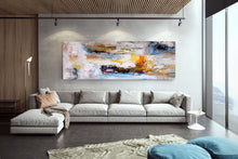 Load image into Gallery viewer, White Yellow Grey Large Abstract Art Painting Bathroom Office Wall Art Dp025
