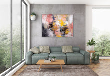 Load image into Gallery viewer, Pink Yellow White Abstract Painting Living Room Wall Art Dp027