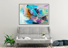 Load image into Gallery viewer, Sky Blue Purple Abstract Painting Texture Modern Wall Art Dp084