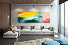 Load image into Gallery viewer, Red Green Yellow Abstract Painting Modern Decor Custom Art Bp107