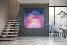 Load image into Gallery viewer, Purple and Navy Blue Abstract Painting Xl Canvas Wall Art Dp026