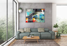 Load image into Gallery viewer, Green Blue Red Dine Room Wall Art Extra Large Wall Art Dp011