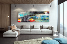 Load image into Gallery viewer, Green Blue Red Dine Room Wall Art Extra Large Wall Art Dp011