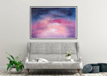Load image into Gallery viewer, Purple and Navy Blue Abstract Painting Xl Canvas Wall Art Dp026