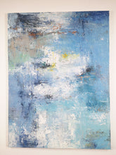 Load image into Gallery viewer, Large Texture Abstract Painting Blue White Abstract Art Bp095