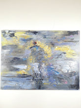 Load image into Gallery viewer, Original Abstract Canvas Wall Art Office Decor,Grey Painting Yellow Painting Dp136