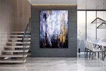 Load image into Gallery viewer, Purple White Knife Painting Living Room Wall Art Extra Large Artwork Dp086