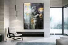 Load image into Gallery viewer, Brown Green Gold Abstract Painting Office Wall Art Kp053