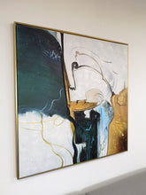 Load image into Gallery viewer, Oversized Artwork for Walls Green Painting Beige Painting Bp079