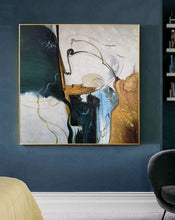 Load image into Gallery viewer, Oversized Artwork for Walls Green Painting Beige Painting Bp079