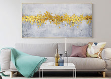 Load image into Gallery viewer, Large Gold Abstract Painting Modern Decor Gold Gray Painting Dp036