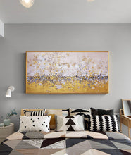 Load image into Gallery viewer, Gold Leaf Abstract Art Painting Modern Landscape Painting on Canvas Dp062