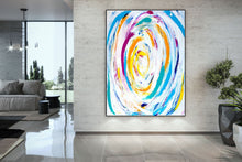 Load image into Gallery viewer, Large Colorful Landscape AbstractOriginal Art Kp068