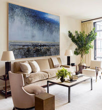 Load image into Gallery viewer, Original Sky Landscape Abstract Painting,Blue Abstract Art BG004