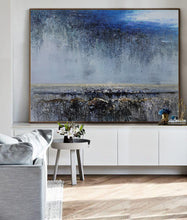 Load image into Gallery viewer, Original Sky Landscape Abstract Painting,Blue Abstract Art BG004
