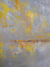 Load image into Gallery viewer, White Sky Abstract Painting Wall Seascape Yellow Painting Abstract Artwork Dp097