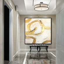 Load image into Gallery viewer, Original Gold Leaf Artwork Abstract Creative Paintings On Canvas Ap080
