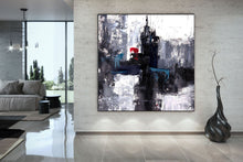 Load image into Gallery viewer, Black And White Red Wall Art Decor Modern Abstract Art Kp065