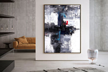 Load image into Gallery viewer, Black And White Red Wall Art Decor Modern Abstract Art Kp065