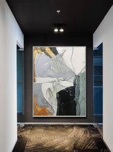 Load image into Gallery viewer, Beige Gray Orange Abstract Painting Minimalist Abstract Painting Np061