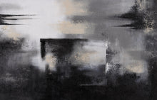 Load image into Gallery viewer, Oversized Black and White Art Minimal Painting, Black & White Abstract Painting Bp049