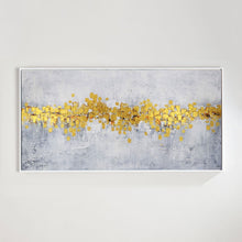 Load image into Gallery viewer, Large Gold Abstract Painting Modern Decor Gold Gray Painting Dp036