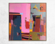 Load image into Gallery viewer, Pink Brown Red Abstract Painting Enormous Canvas Art Qp060