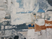 Load image into Gallery viewer, Blue Abstract Painting Canvas Original White Abstract Art Qp076