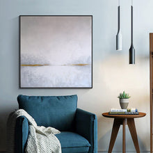 Load image into Gallery viewer, Abstract Sky Painting, Sea Abstract Painting Gray Yellow Painting Dp090