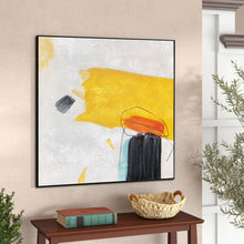 Load image into Gallery viewer, Yellow White Abstract Painting Minimalist Painting On Canvas Np088
