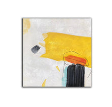 Load image into Gallery viewer, Yellow White Abstract Painting Minimalist Painting On Canvas Np088